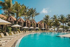 Outdoor pool, free cabanas, pool umbrellas - Crystals Beach Resort Belle Mare, a member of Radisson Individuals (Belle Mare)