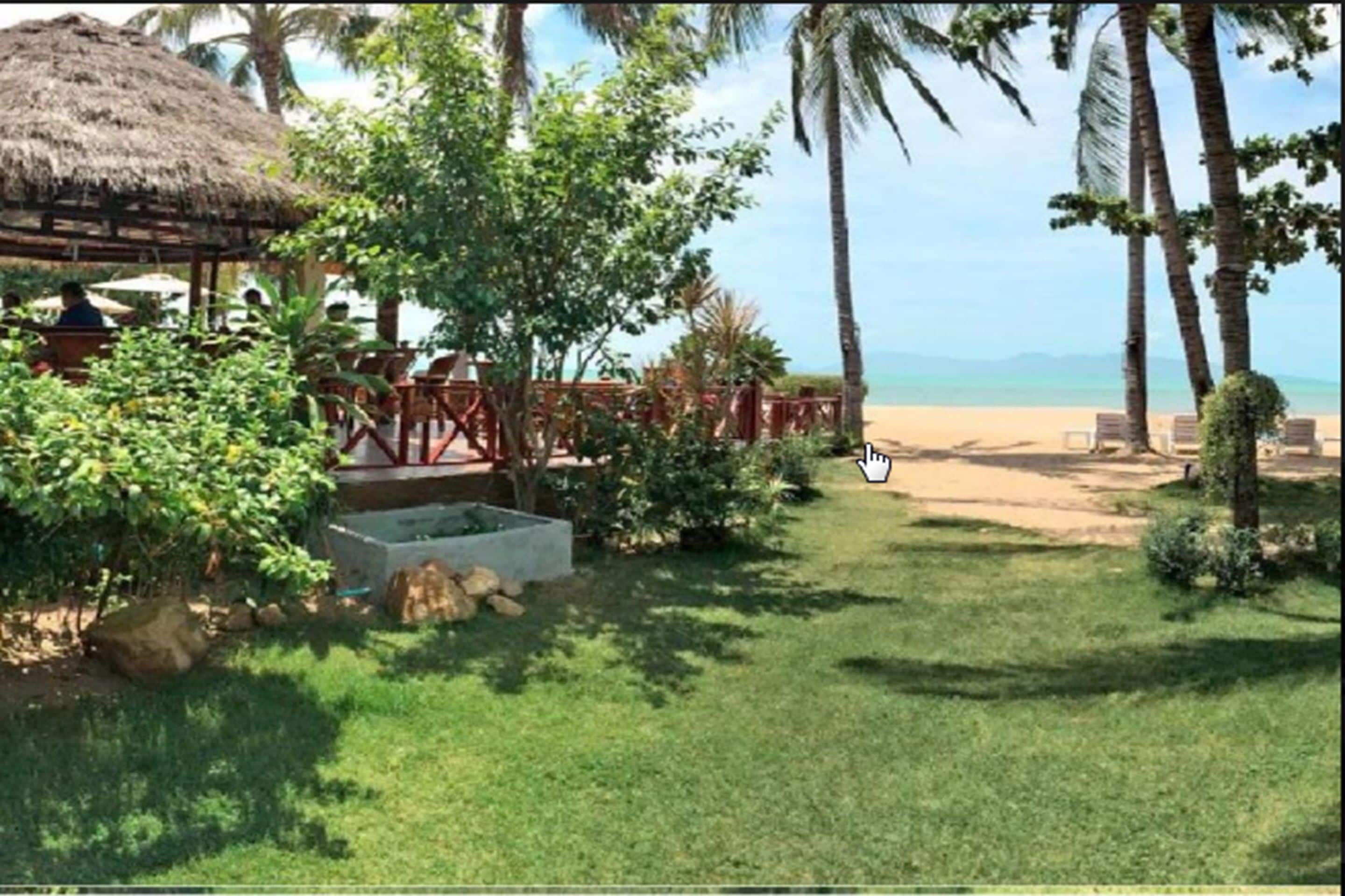 outdoor banquet area