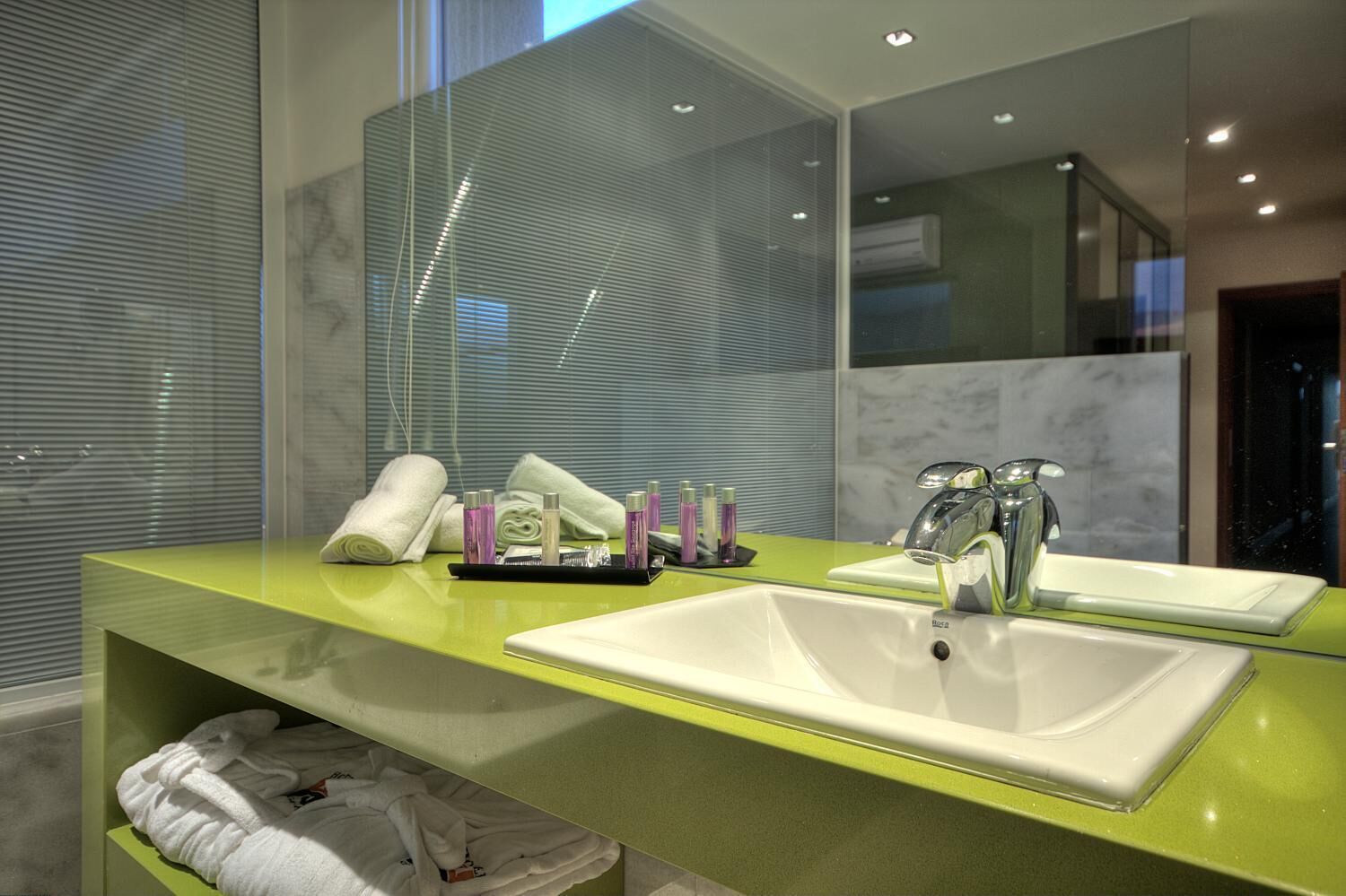 free toiletries, hair dryer, towels