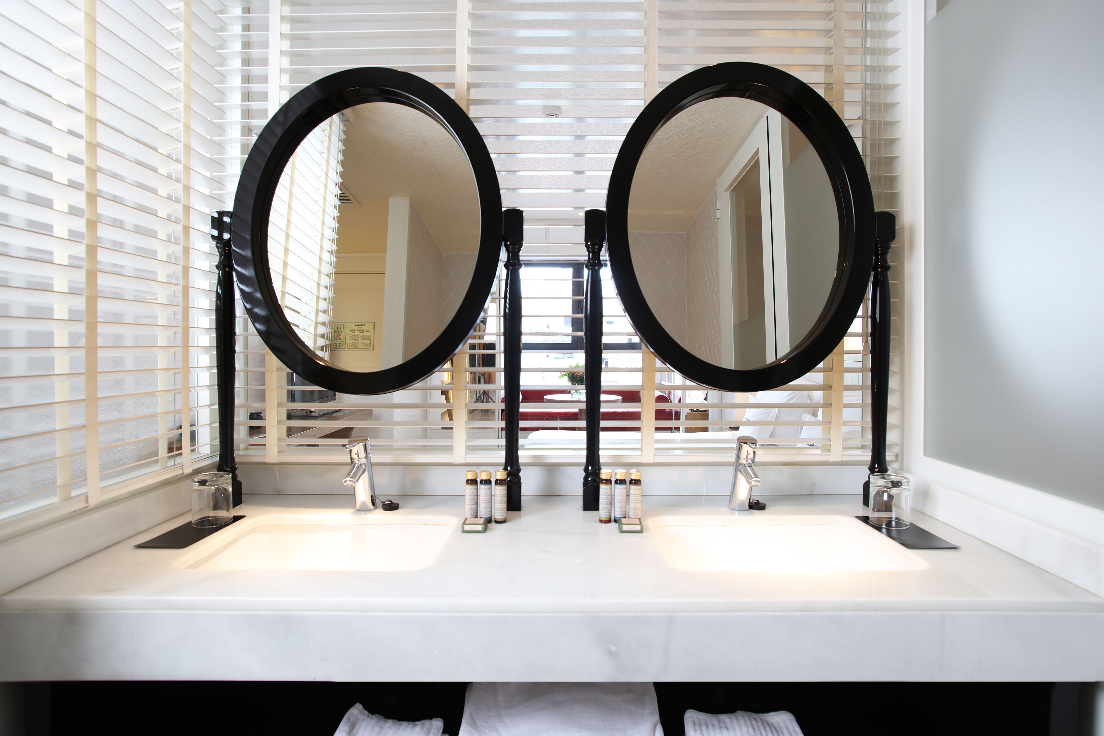 free toiletries, hair dryer, bathrobes, towels