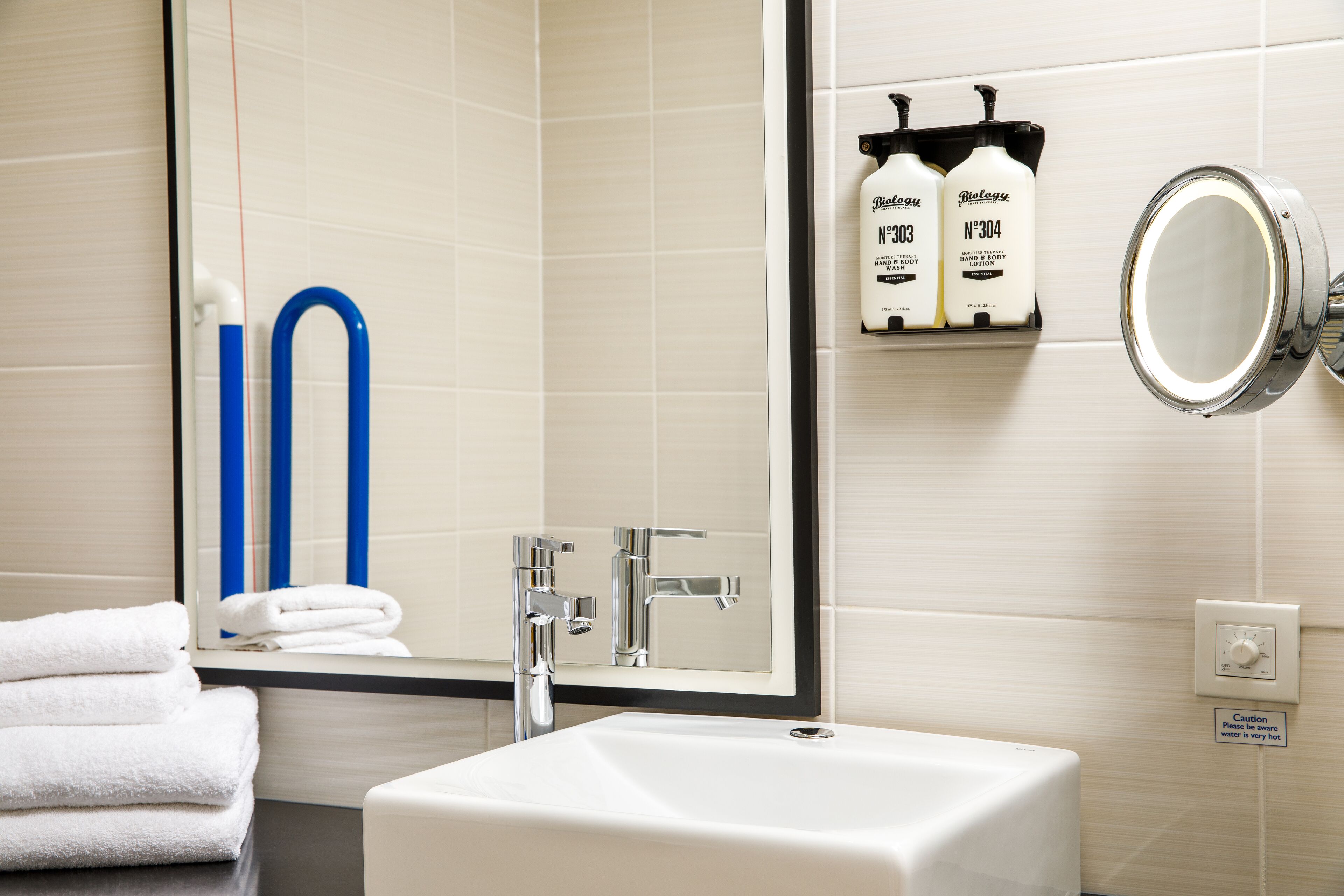 premium room, 1 king bed, accessible | bathroom | shower, rainfall showerhead, free toiletries, hair dryer