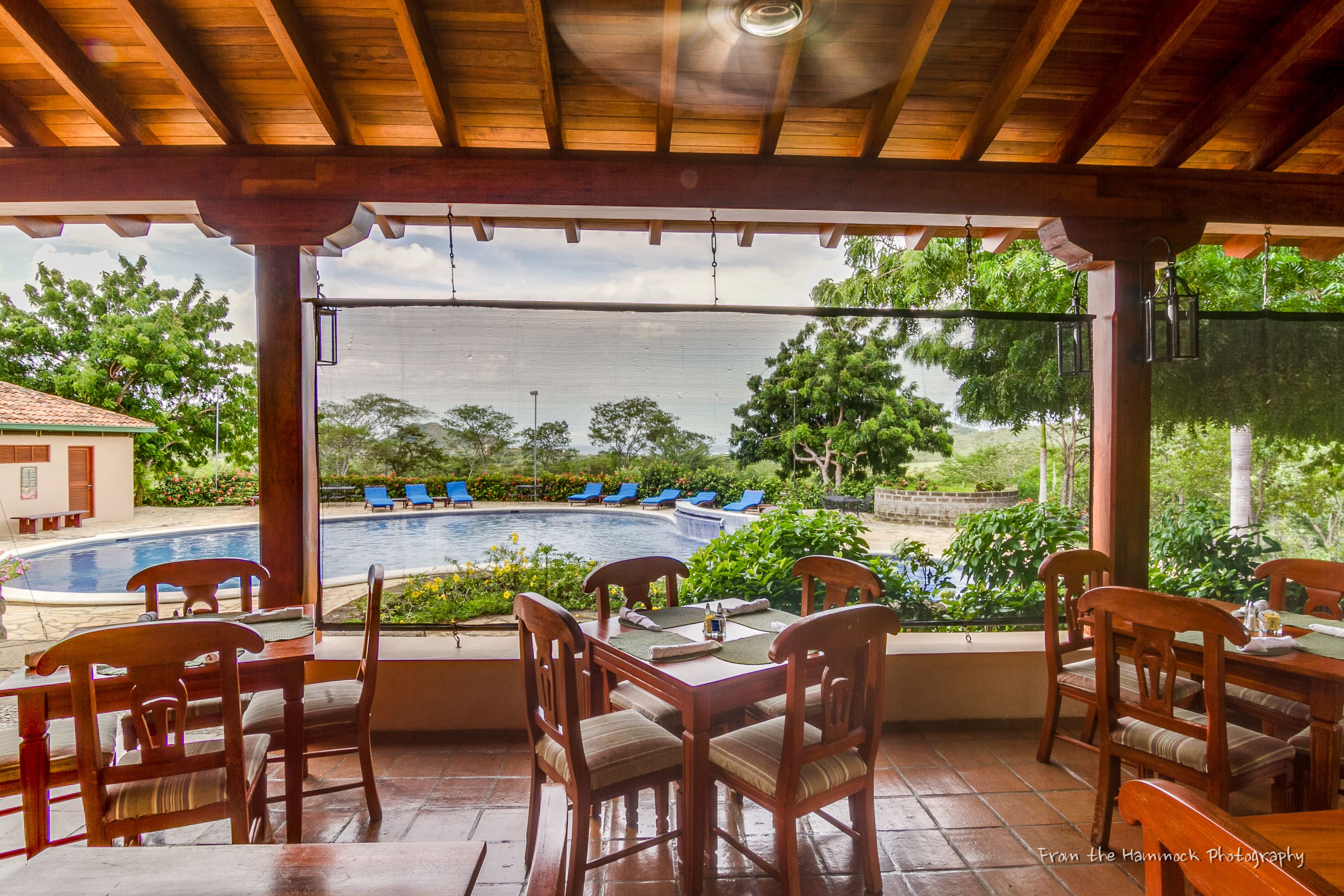breakfast, lunch served; local and international cuisine, pool views