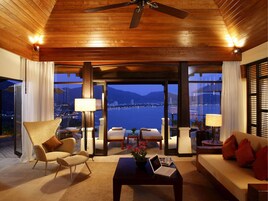 Three Bedroom Pool Villa | Living room | 32-inch LCD TV with cable channels