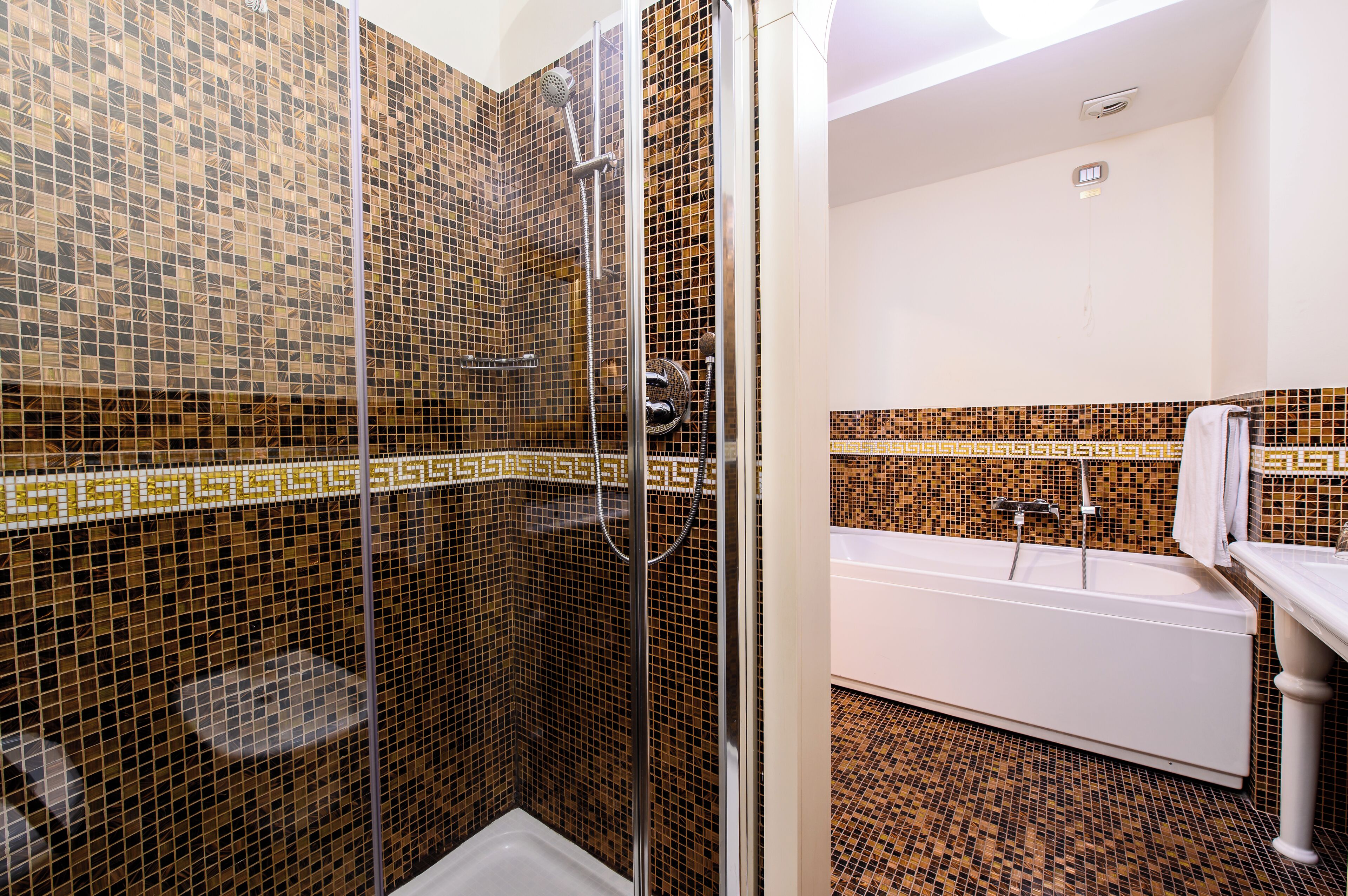 hair dryer, dressing gowns, slippers, bidet