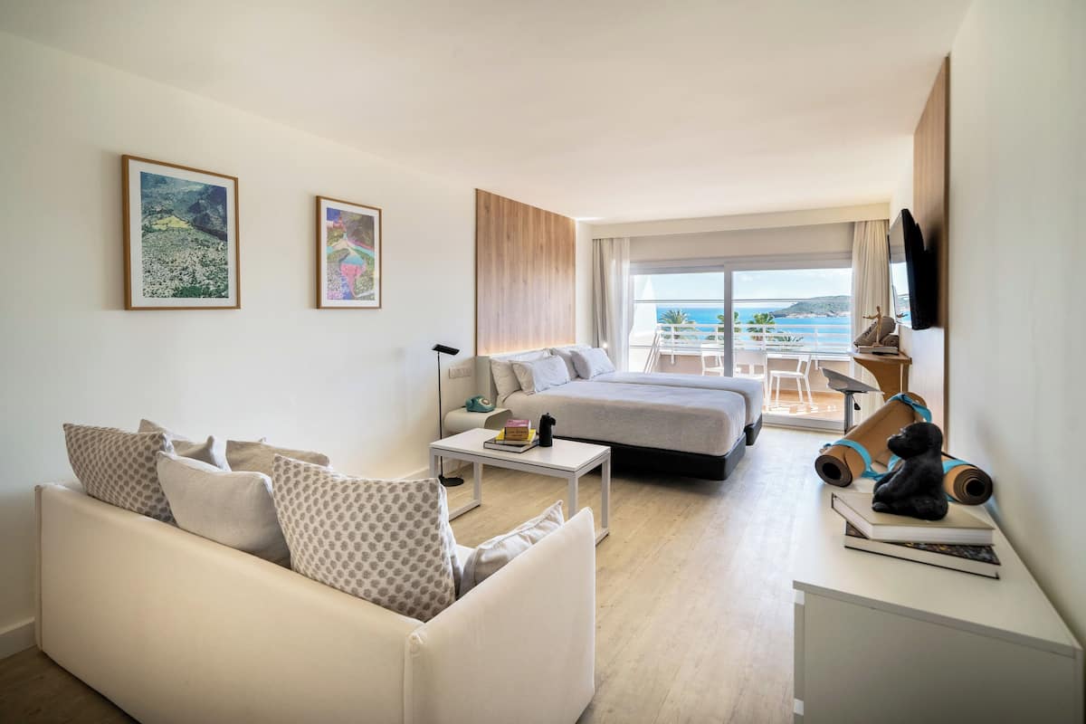 the loft junior suite front sea view | 1 bedroom, minibar, in-room safe, blackout curtains