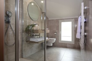 Spacious Double Room | Bathroom | Shower, rainfall showerhead, eco-friendly toiletries, hair dryer