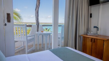 Standard Double Room, 1 Queen Bed, Ocean View | Premium bedding, in-room safe, individually decorated, desk