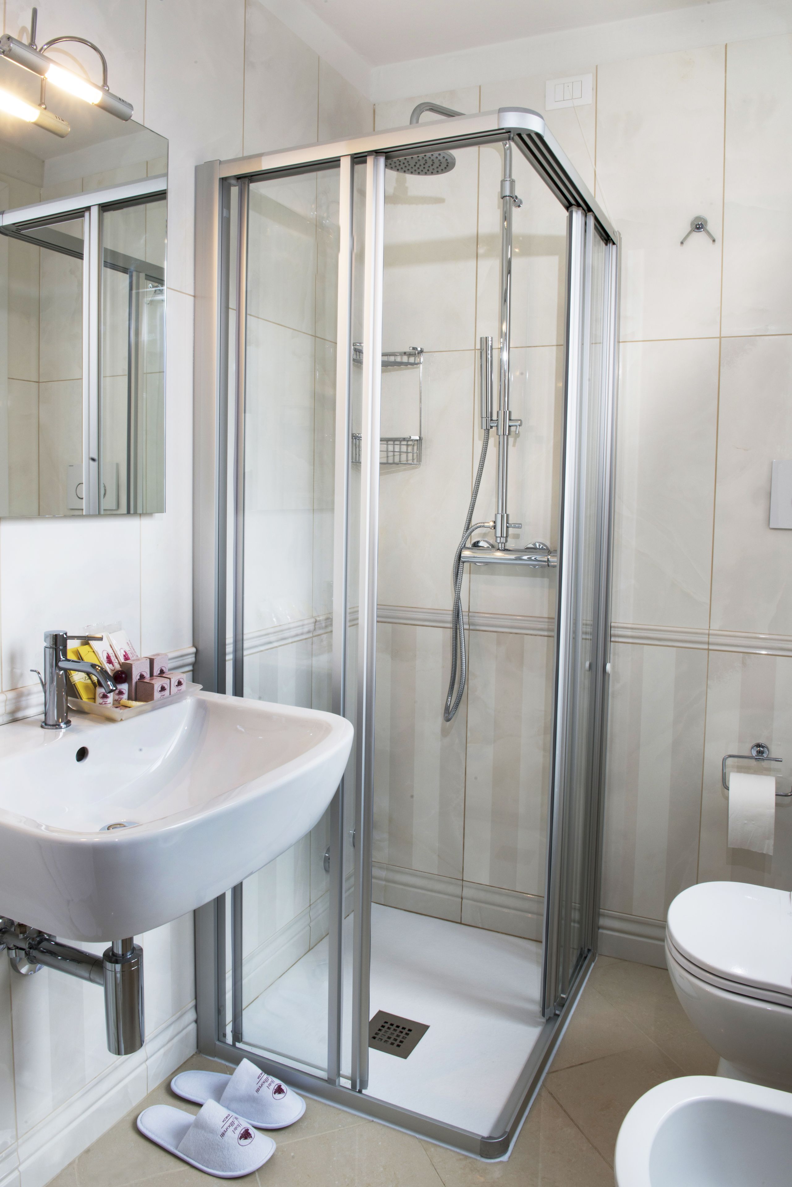 standard double room | bathroom | free toiletries, hair dryer, slippers, bidet