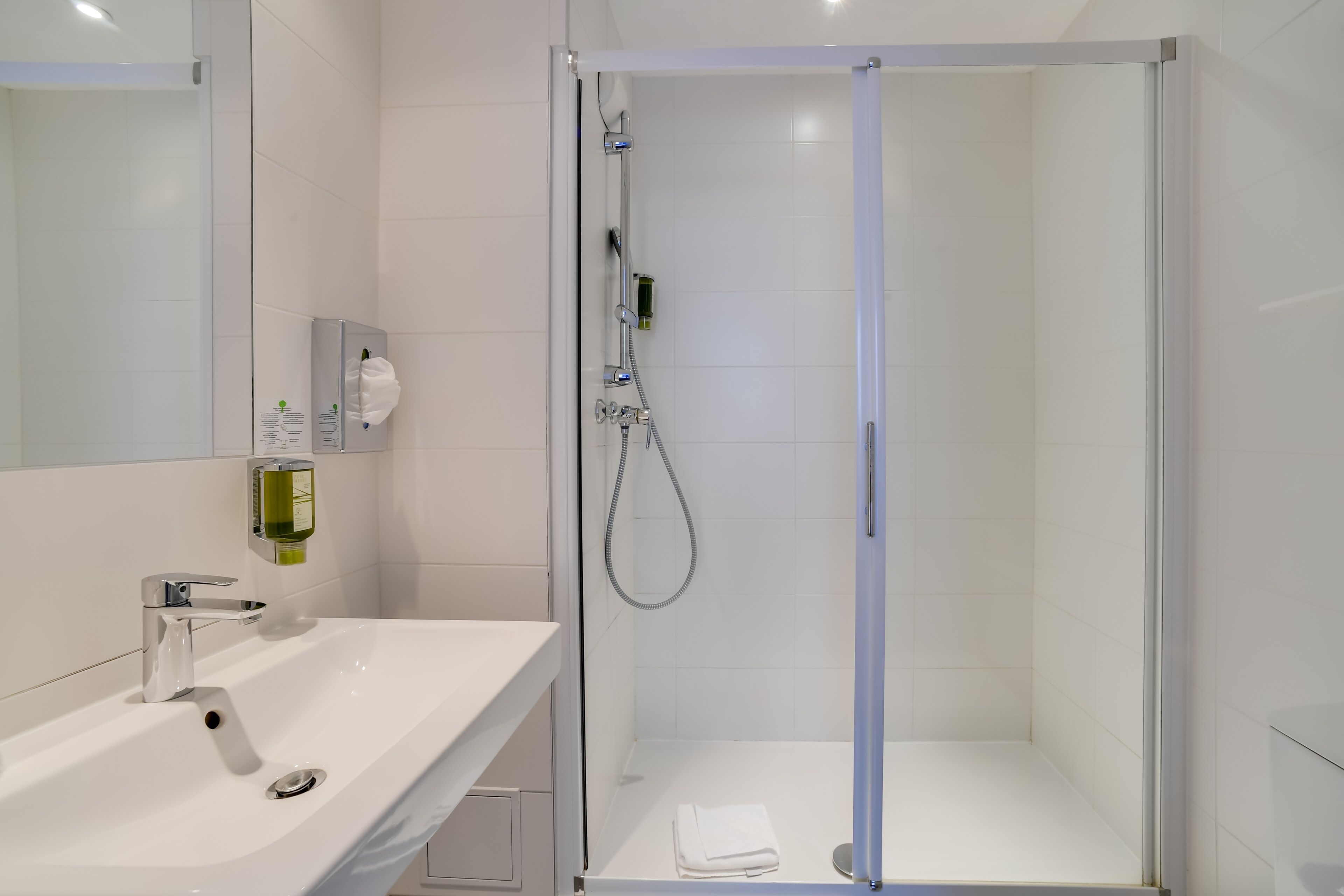 free toiletries, hair dryer, towels, soap