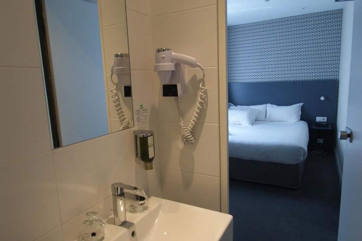 free toiletries, hair dryer, towels, soap