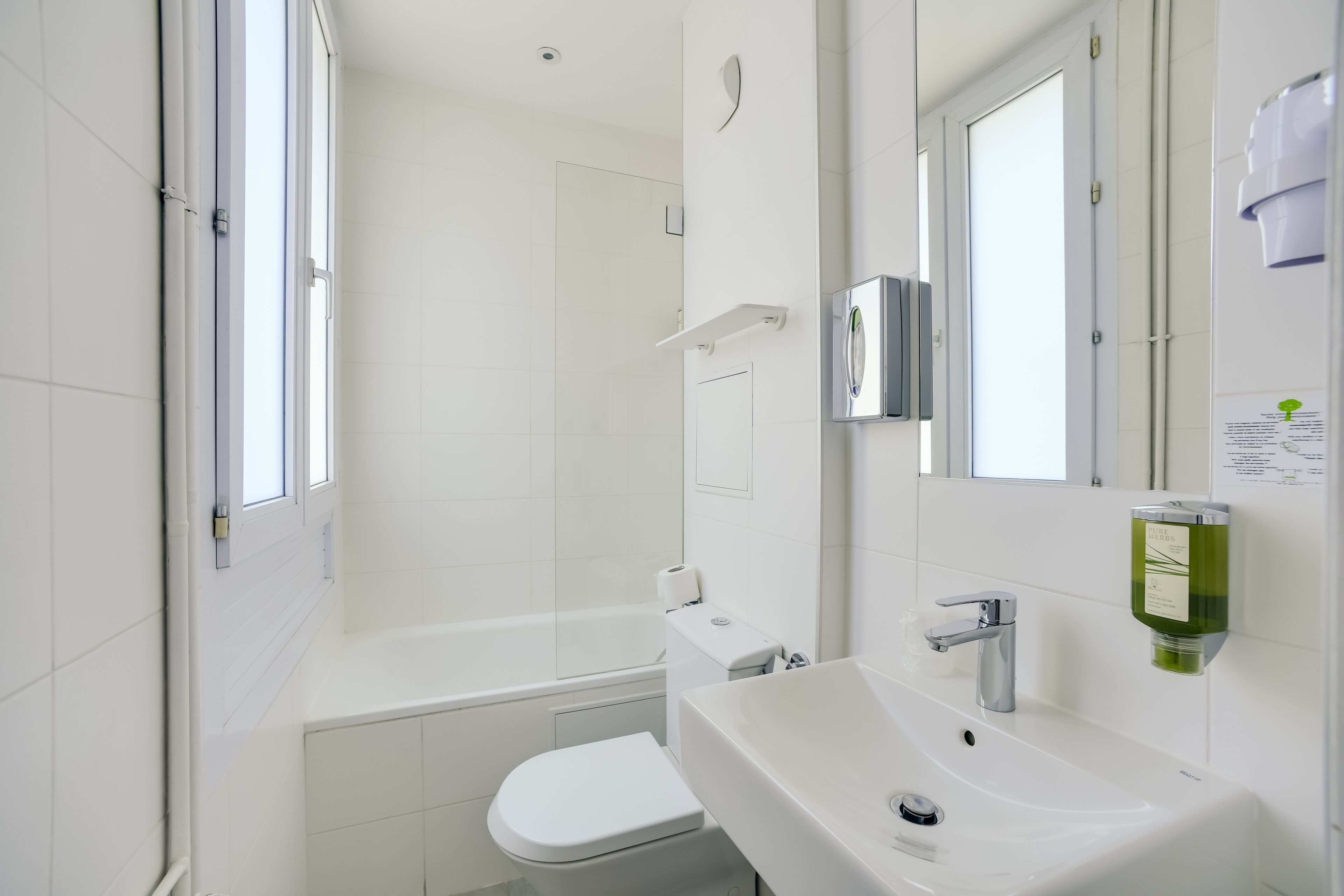 free toiletries, hair dryer, towels, soap