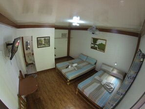 Deluxe Double Room, 2 Queen Beds, Harbour View | In-room safe, desk, blackout curtains, rollaway beds - Badladz Dive Resort (Puerto Galera)