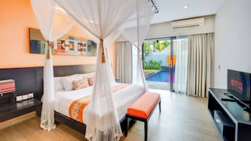 Royal Villa, 3 Bedrooms | Premium bedding, in-room safe, desk, blackout drapes