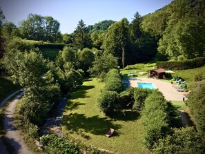 Standard-Doppelzimmer, mit Bad, Gartenblick | Ausblick vom Zimmer