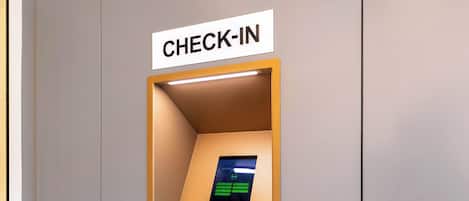 Check-in/check-out kiosk