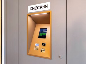 Check-in/check-out kiosk