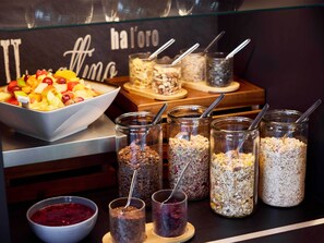 Daily buffet breakfast (EUR 12.90 per person)