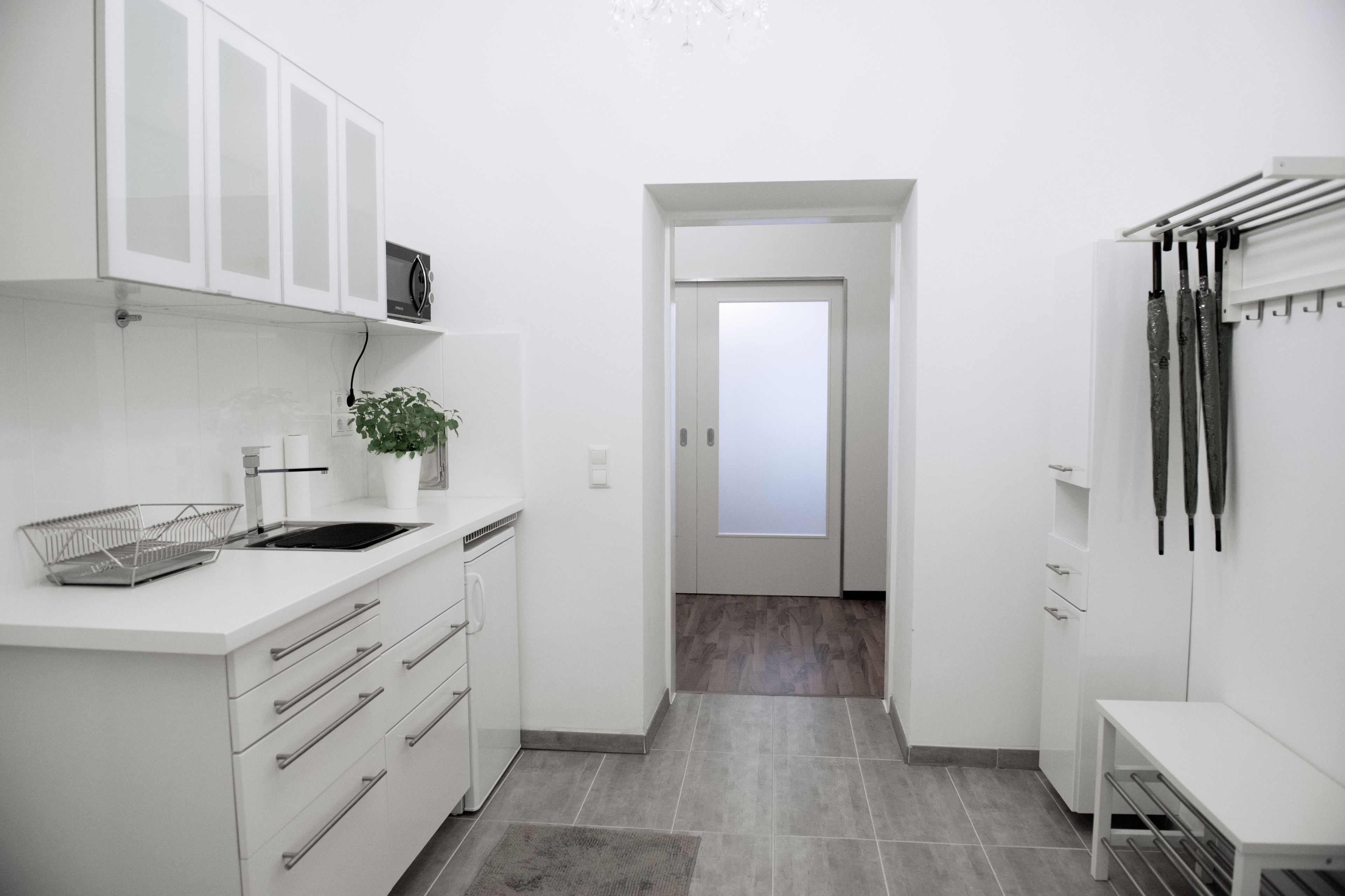 Standard Apartment for 4 people, Kitchen (Quartett)  | Private kitchen | Fridge, microwave, stovetop, coffee/tea maker