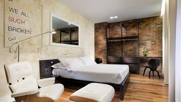 Egyptian cotton sheets, premium bedding, memory-foam beds, minibar