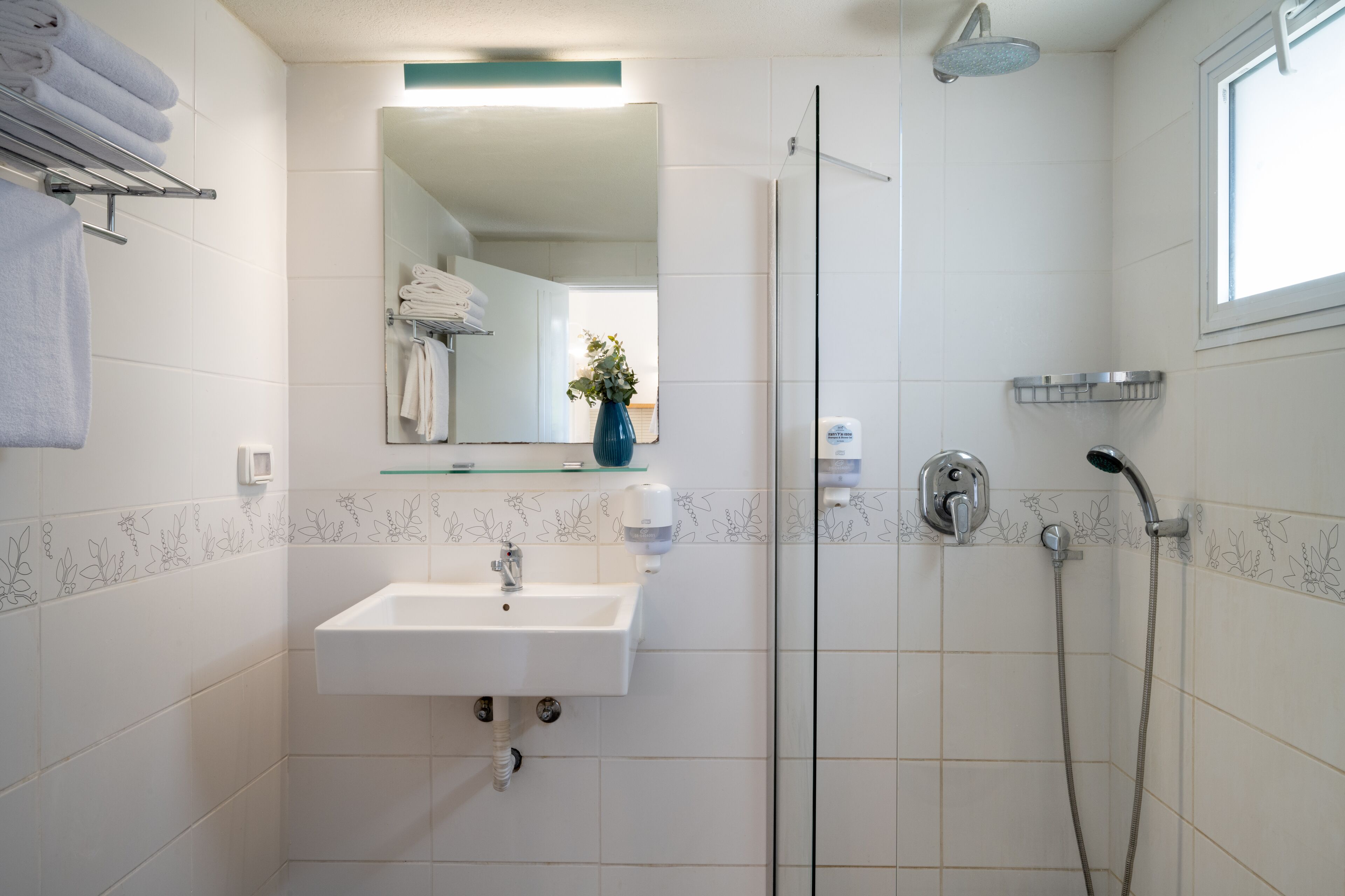 large family apartment, 2 bedrooms, with garden access | bathroom | shower, free toiletries, towels