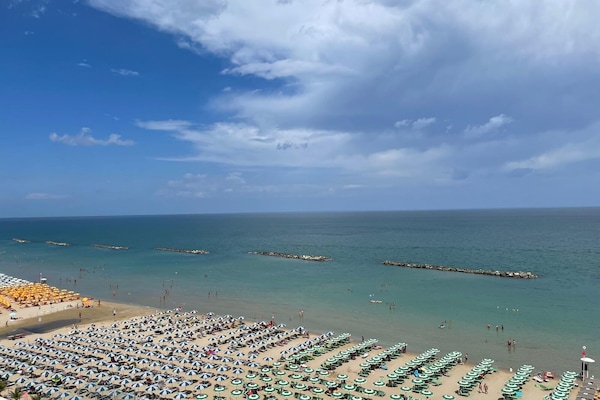 Private beach nearby, sun-loungers, beach umbrellas, beach volleyball