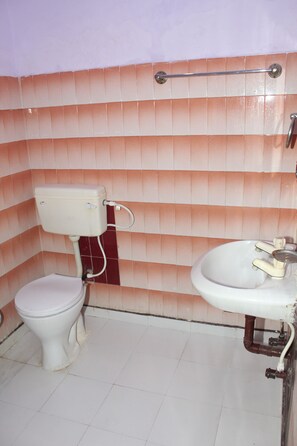 Bathtub, bidet, towels - Hotel Raj Bed & Breakfast (Agra)