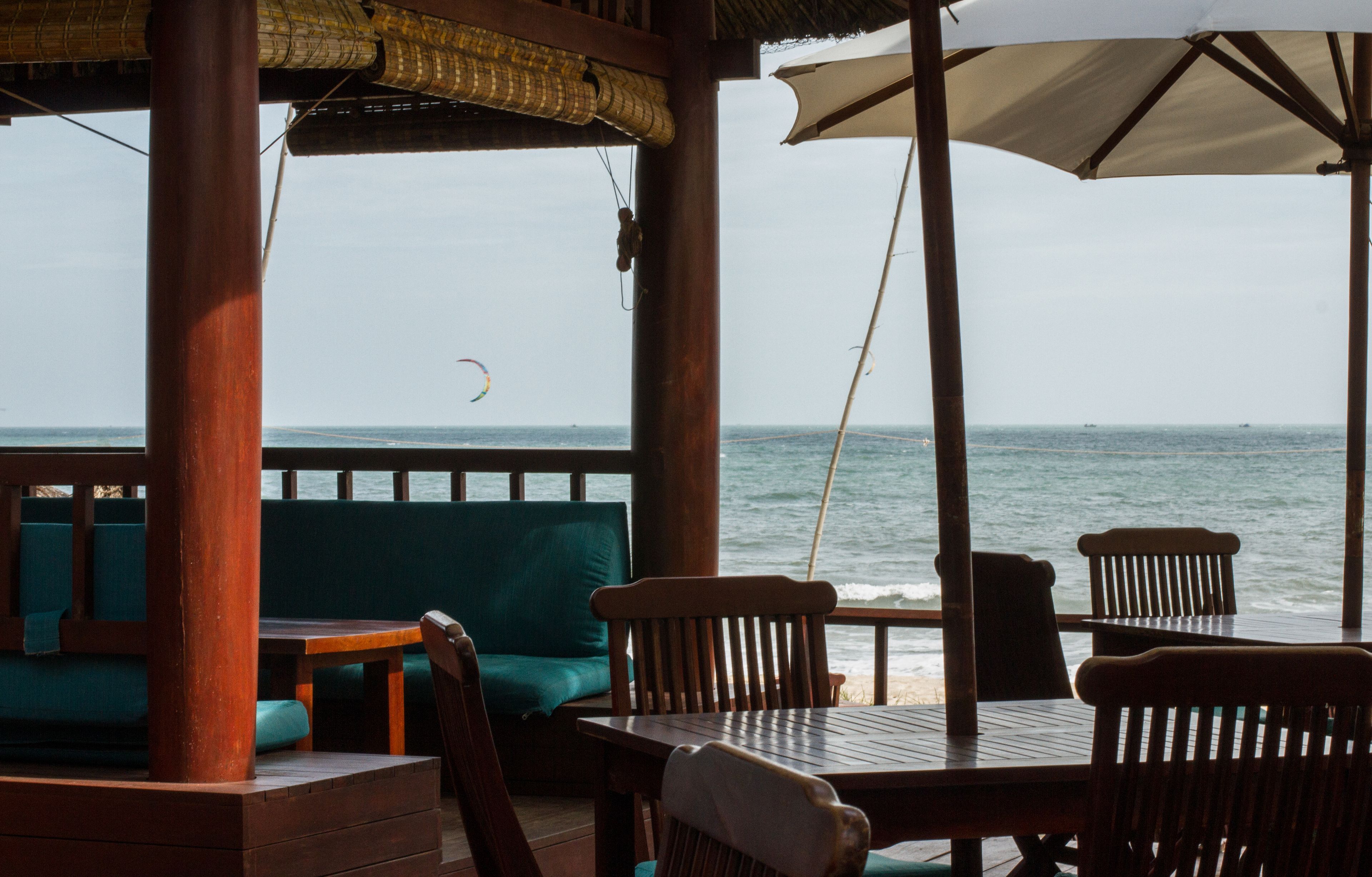 breakfast, lunch, dinner served; beach views