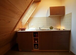 Standard Apartment, 1 Bedroom, City View | Private kitchenette | Fridge, microwave, electric kettle