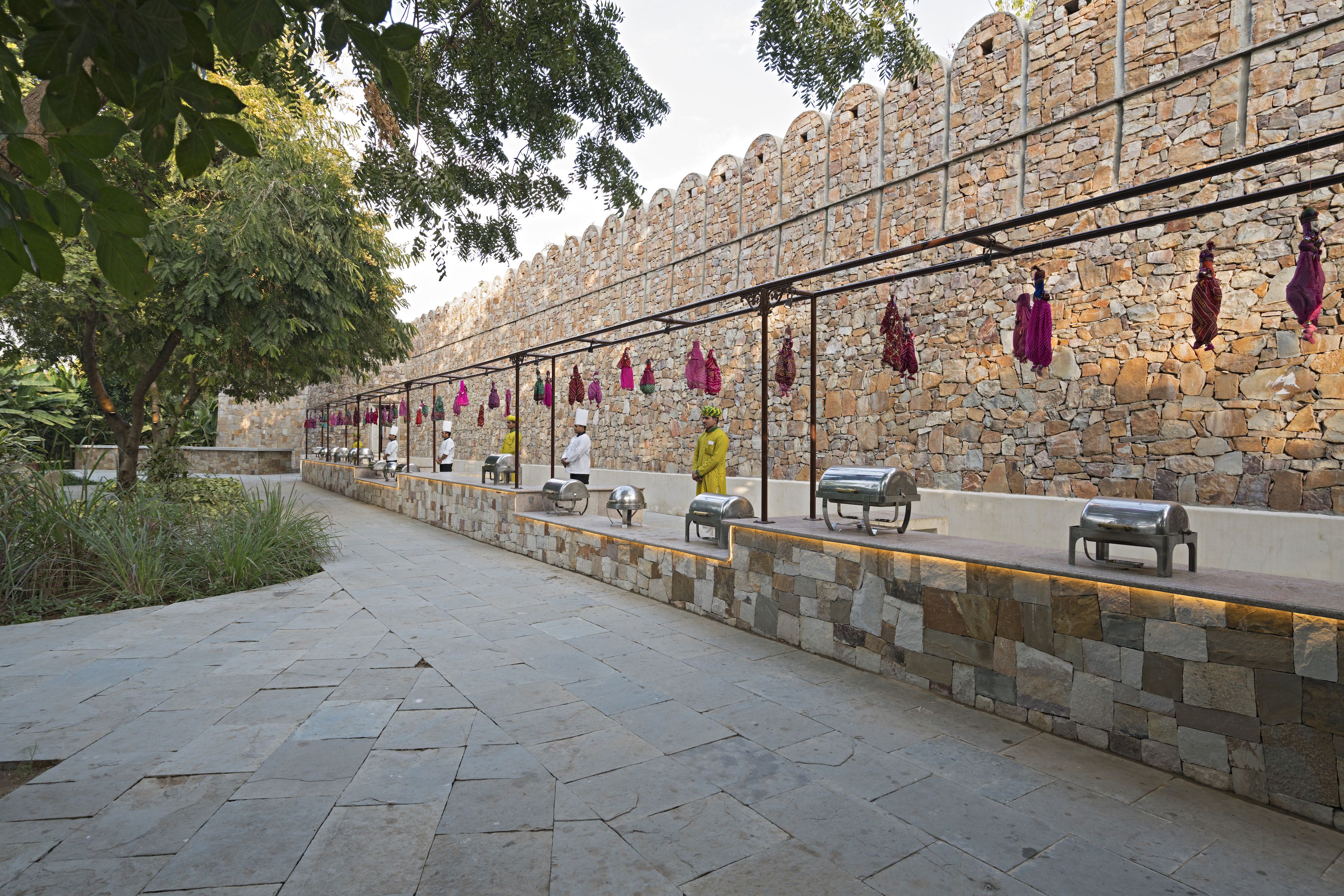 outdoor banquet area