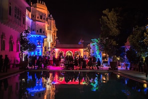 Outdoor wedding area
