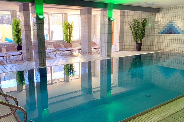 2 indoor pools, pool umbrellas, sun loungers