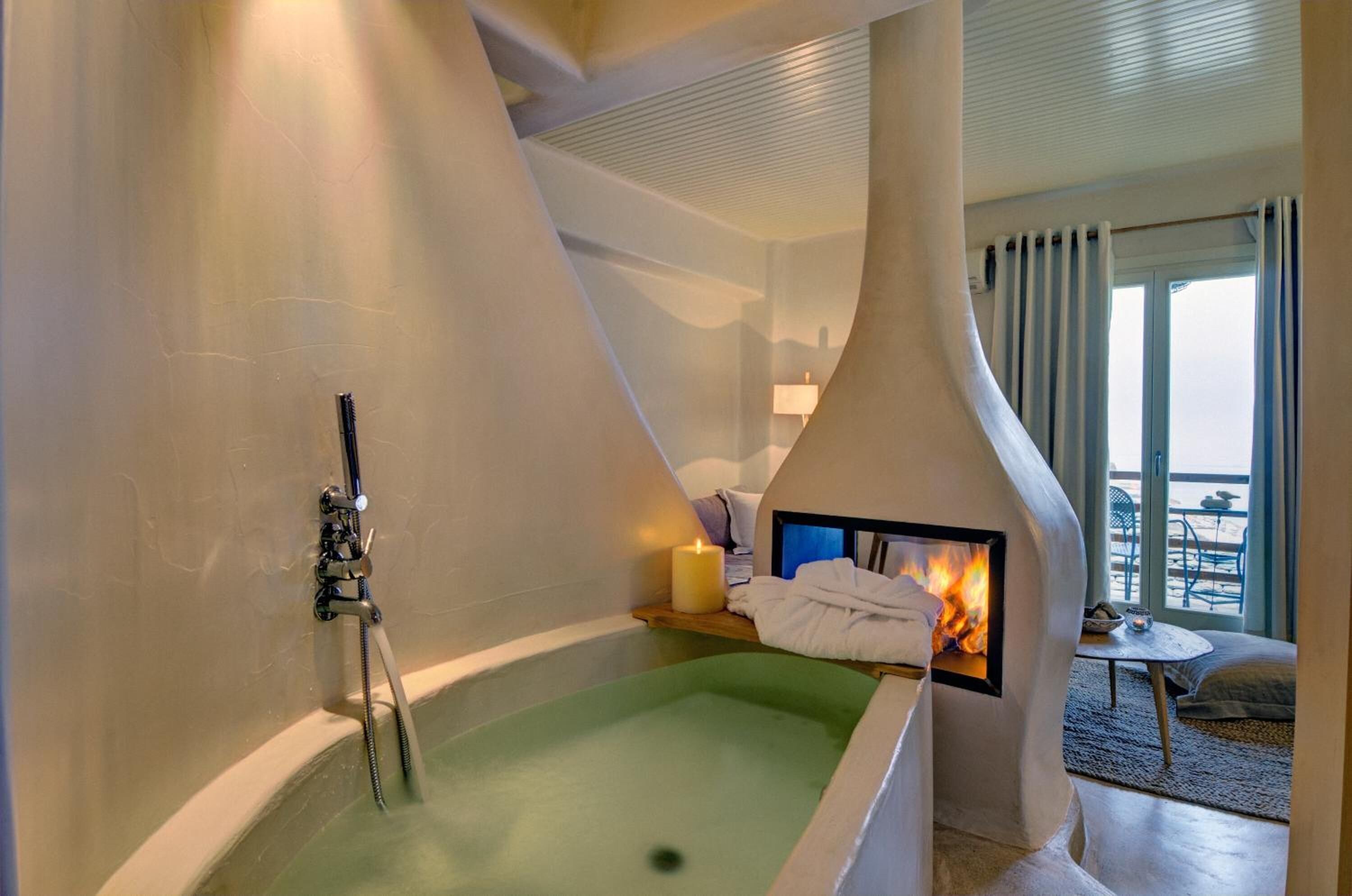 Shower, rainfall showerhead, designer toiletries, hair dryer