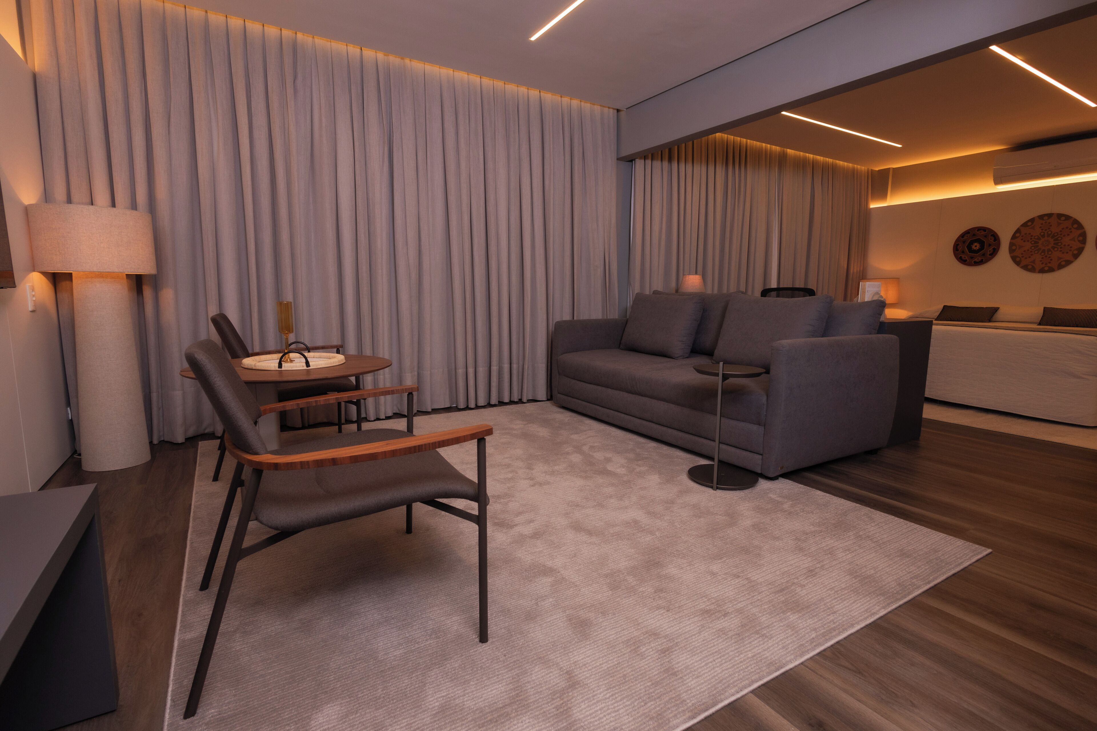 presidential double room | living area | led tv