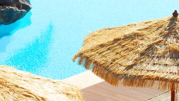 Indoor pool, 2 outdoor pools, pool umbrellas, sun loungers