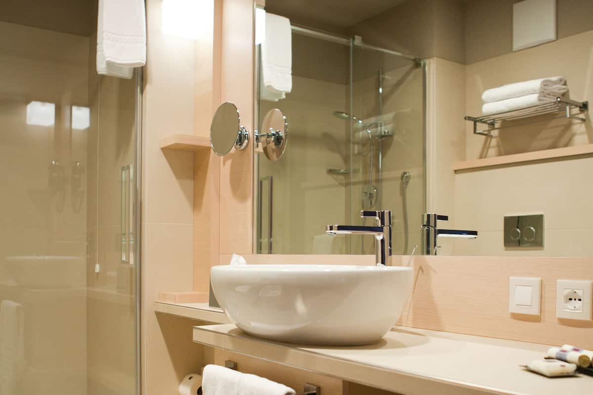 free toiletries, hair dryer, bathrobes, slippers