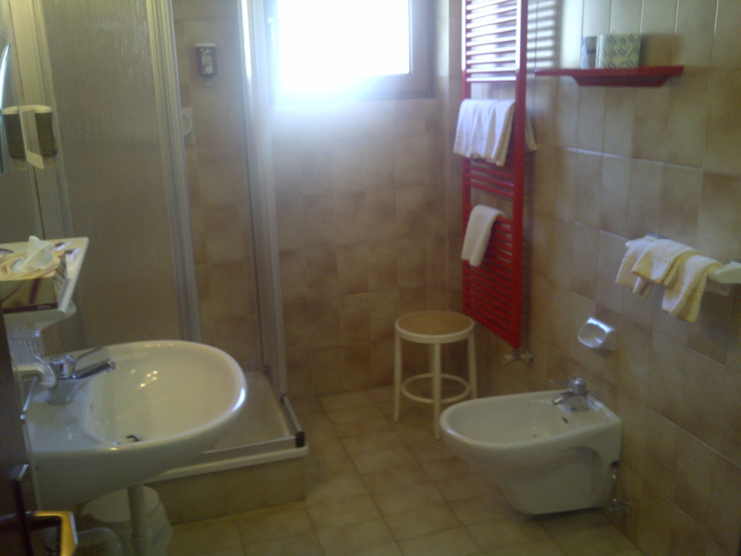 premium double room | bathroom | shower, rainfall showerhead, free toiletries, hair dryer