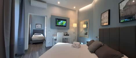 Literie de qualité supérieure, couette en duvet d'oie, minibar