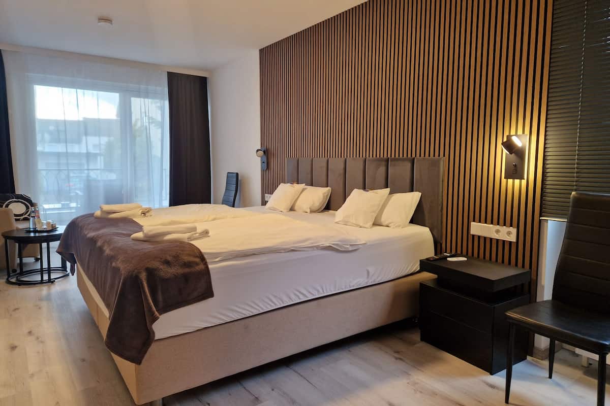 Habitación empresarial doble | Minibar, escritorio, cortinas blackout y insonorización