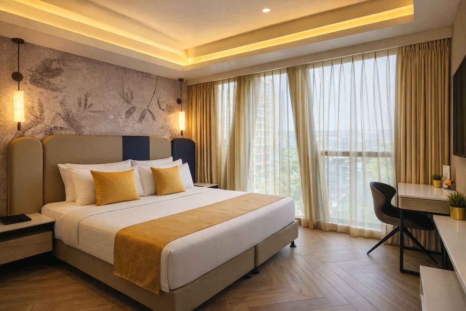 Premium King Room with Smart Tv | 1 bedroom, Egyptian cotton sheets, premium bedding, pillowtop beds