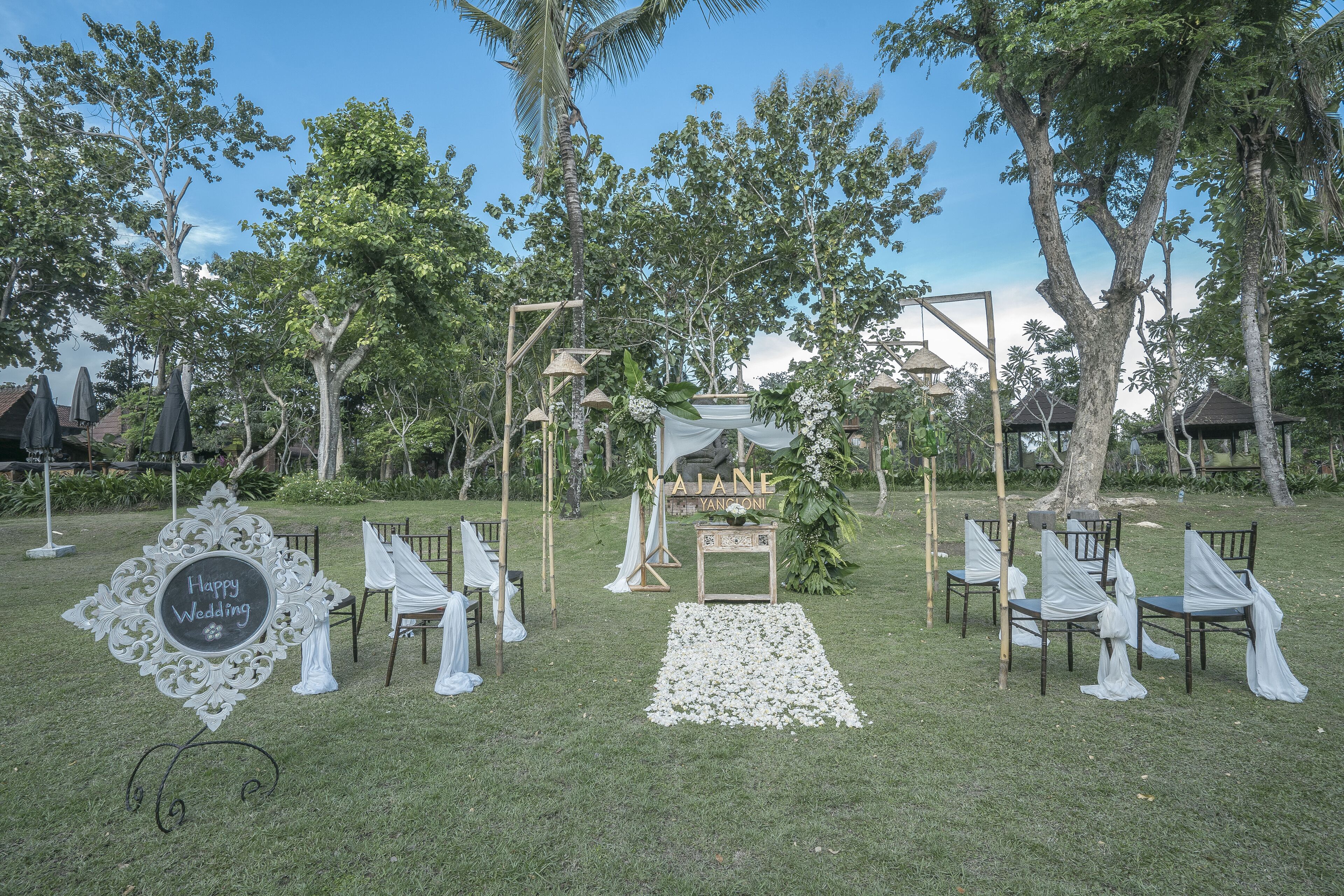outdoor wedding area