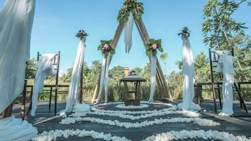Outdoor wedding area