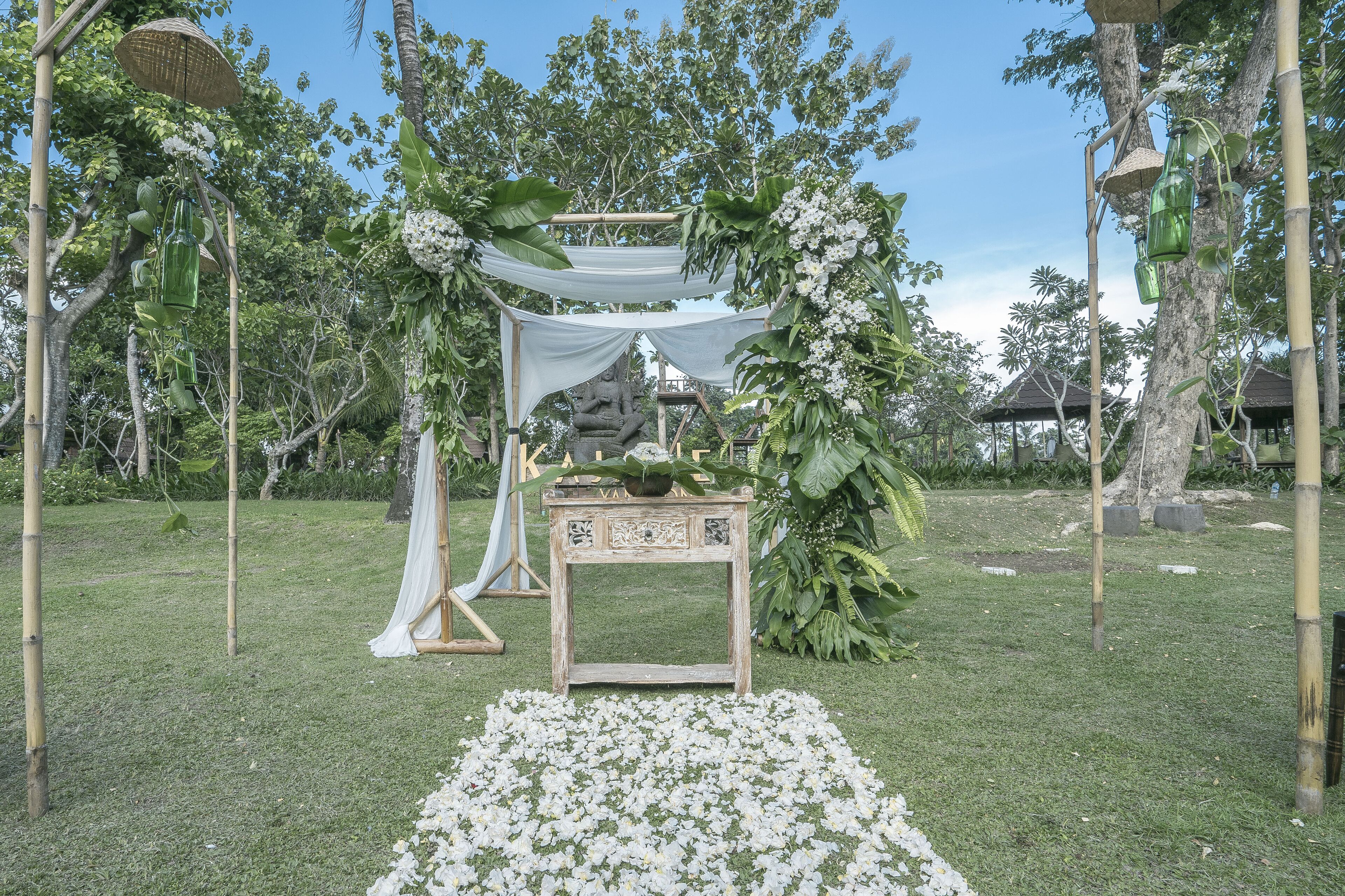 outdoor wedding area