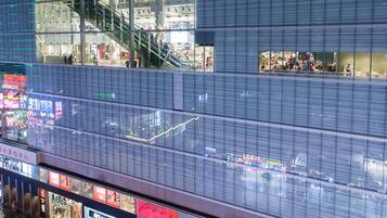 Vue sur la ville depuis lâhĂ©bergement