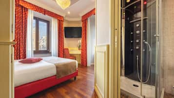 Chambre Deluxe, 1 lit double ou 2 lits jumeaux, non-fumeurs | Literie de qualité supérieure, couette en duvet d'oie