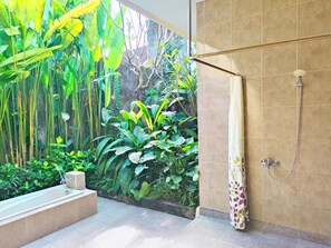 Premium Villa, 1 Bedroom, Private Pool, Poolside | Bathroom | Combined shower/tub, free toiletries, hair dryer, bathrobes - Villa Nirvana (Ubud)
