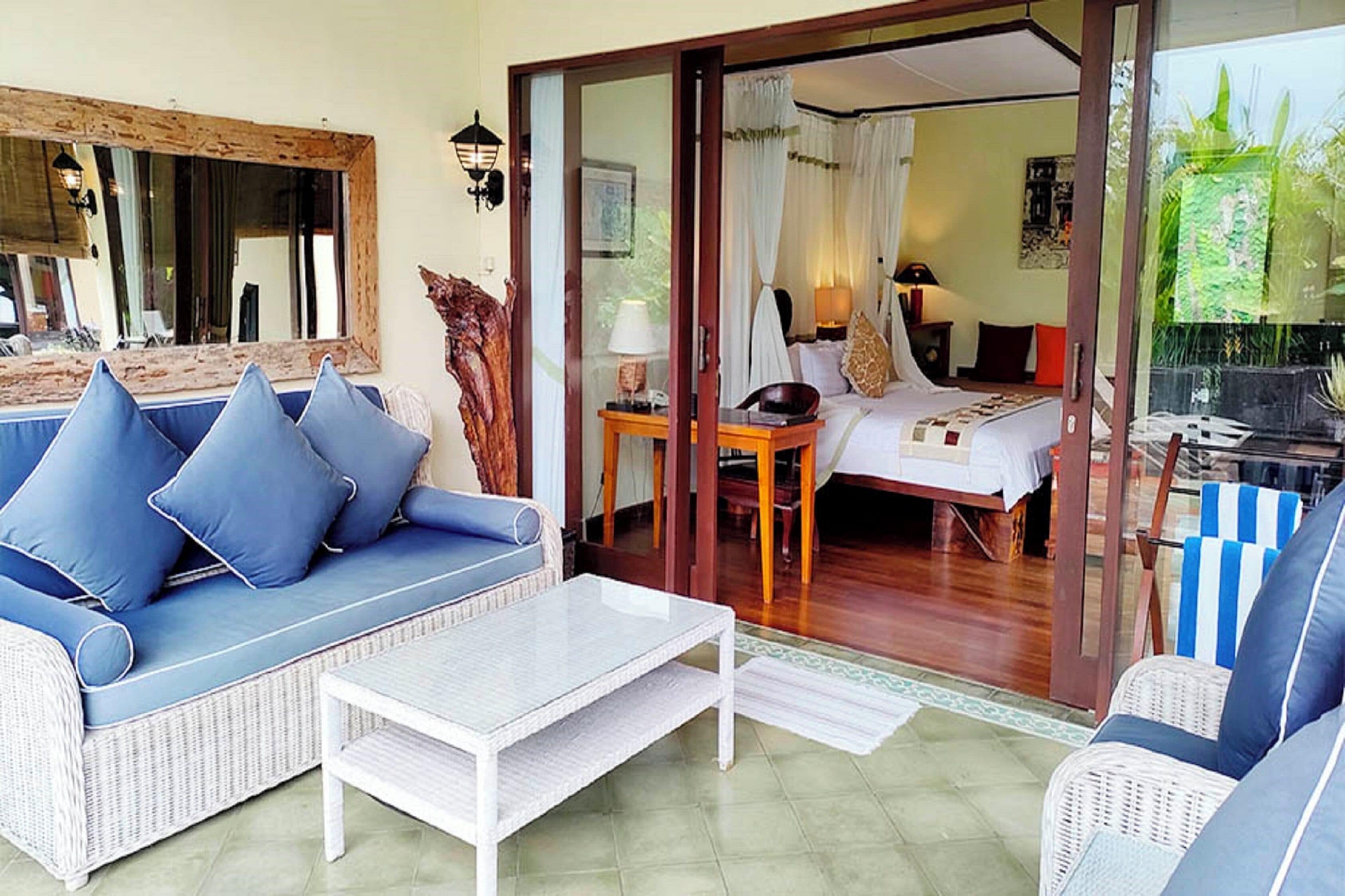 Luxury-Villa, 2 Schlafzimmer, eigener Pool, Poolseite | Terrasse/Patio