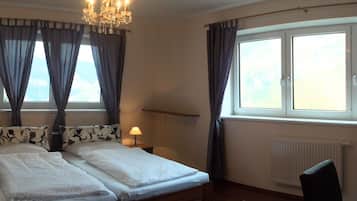 Desk, rollaway beds, free WiFi, bed sheets