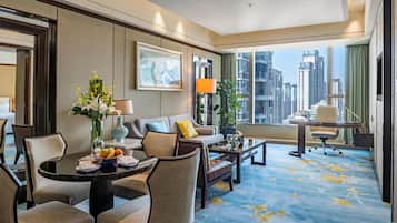 Deluxe Suite, 1 King Bed, Bathtub, City View (Deluxe City View Suite) | Minibar, in-room safe, desk, laptop workspace