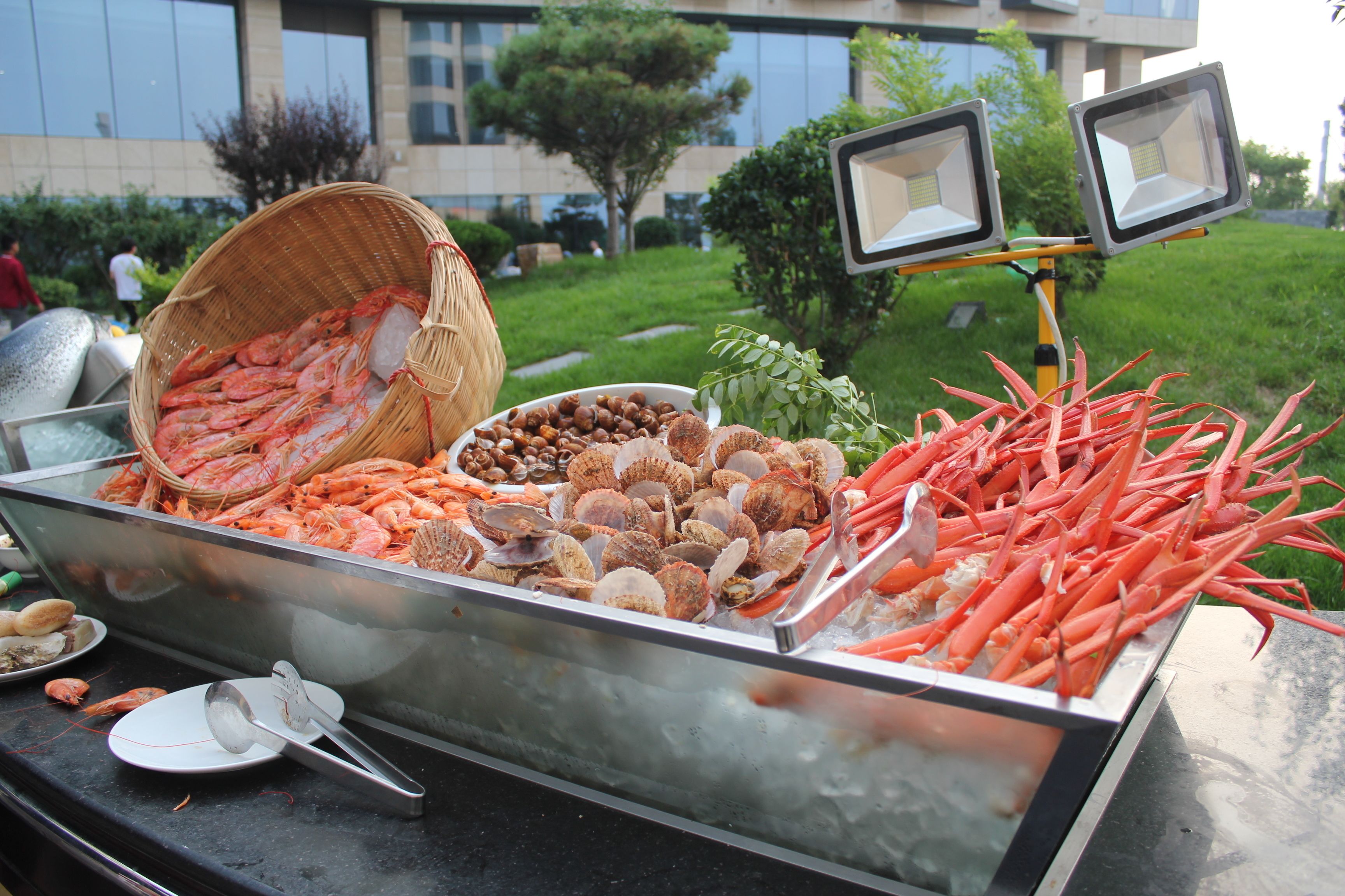 outdoor banquet area