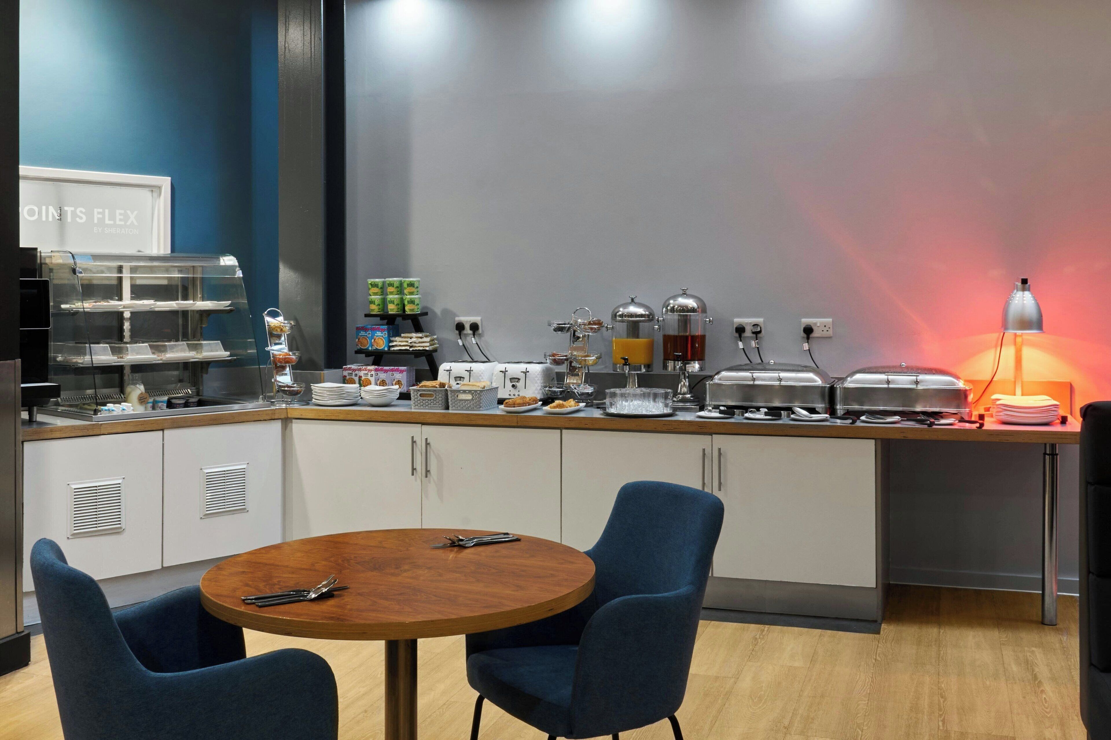 daily buffet breakfast (gbp 11.95 per person)